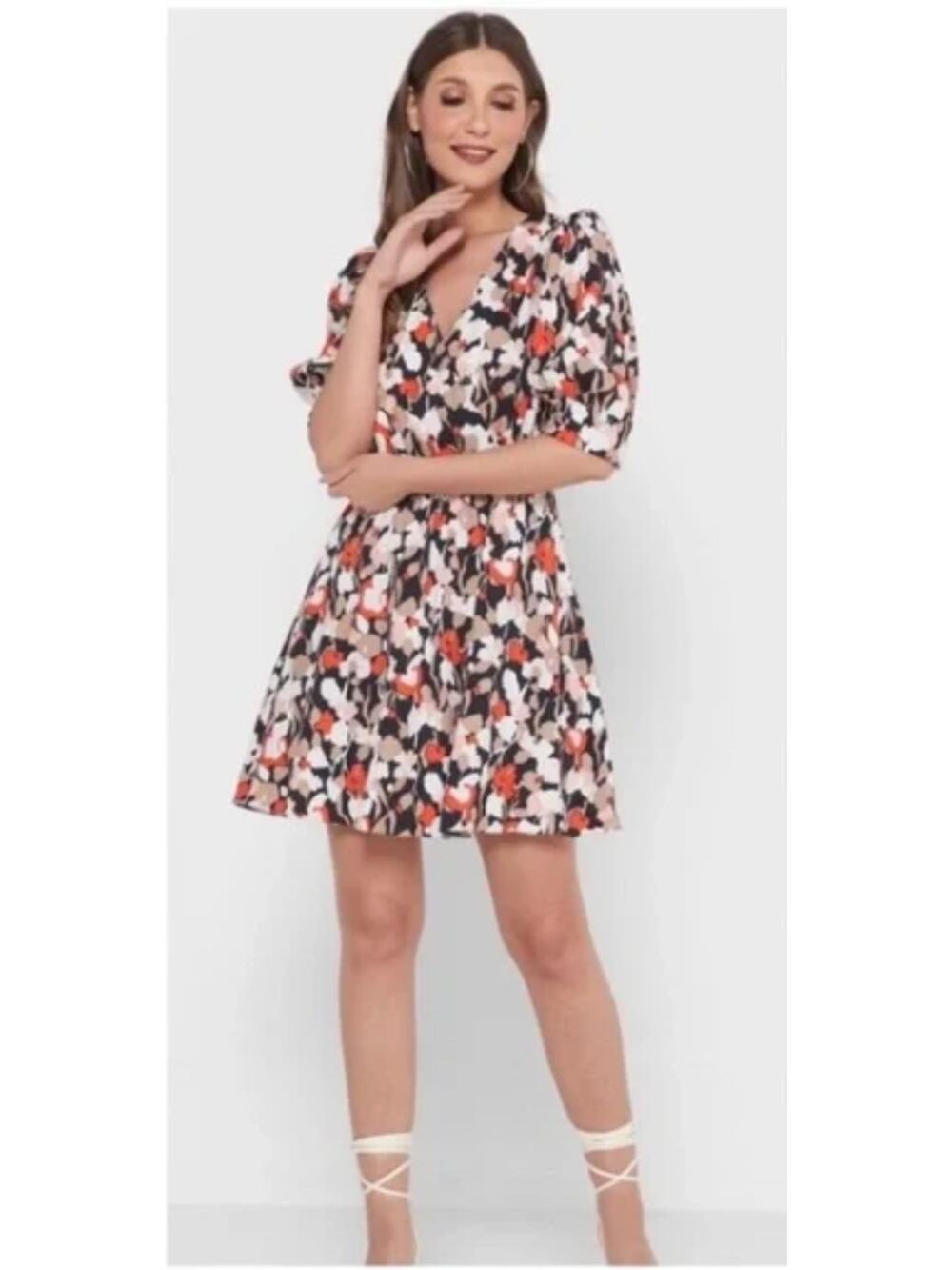 Ted Baker Skiala Floral Wrap Front Mini Dress
